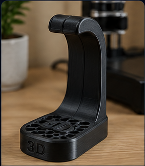 Peça real impressa em 3D: suporte para fone de ouvido